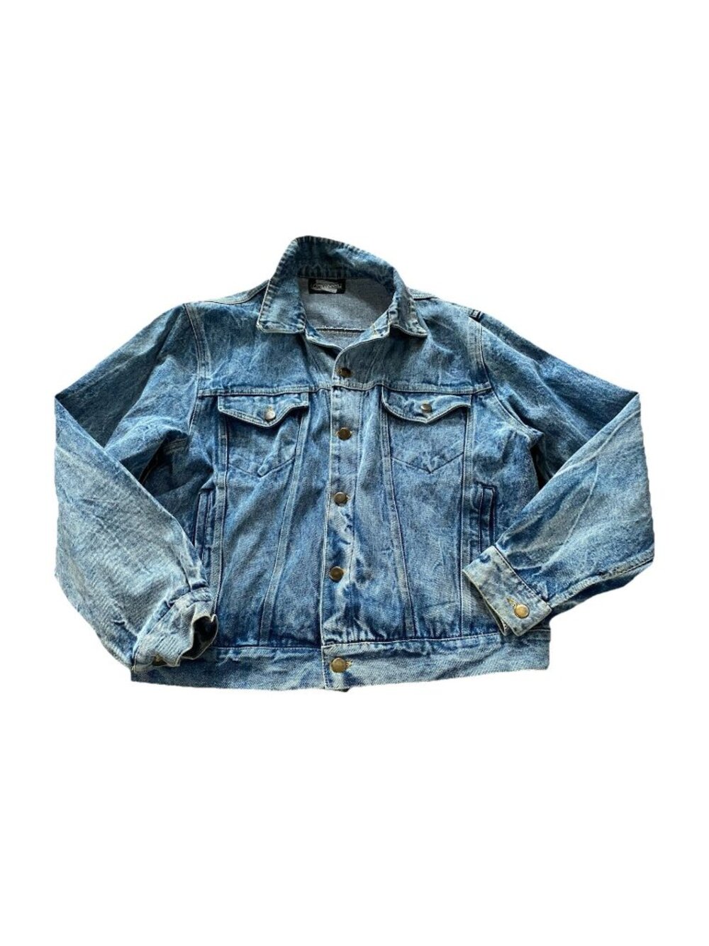 Vintage Mens 90s Acid Wash Denim Jacket Large Expressions 1990s  Trucker